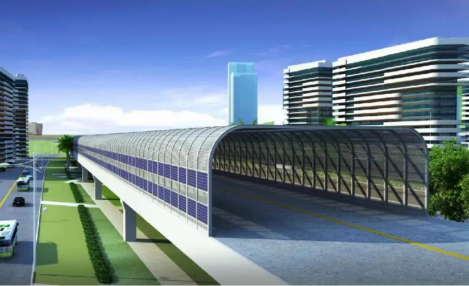 โครงการโรงเก็บฉนวนกันเสียงยกระดับถนน Shanghai Hongmei South Road